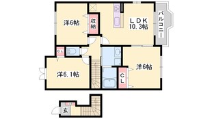 滝野駅 徒歩27分 2階の物件間取画像